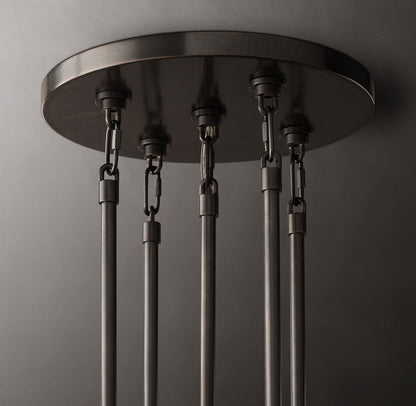 Monumental Linked Crystal Cascade Chandelier