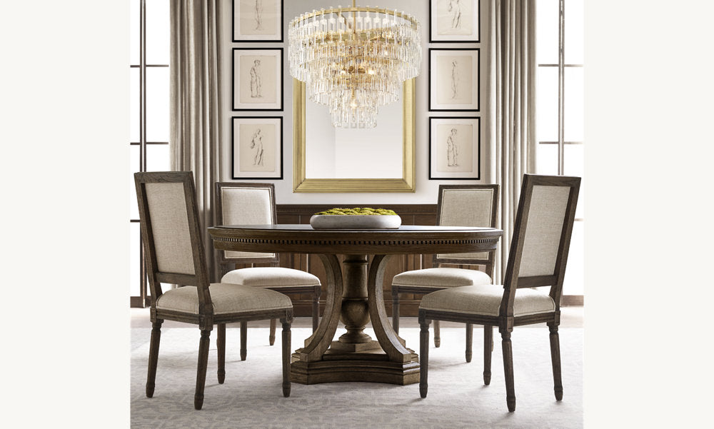 Monumental Linked Crystal Cascade Chandelier