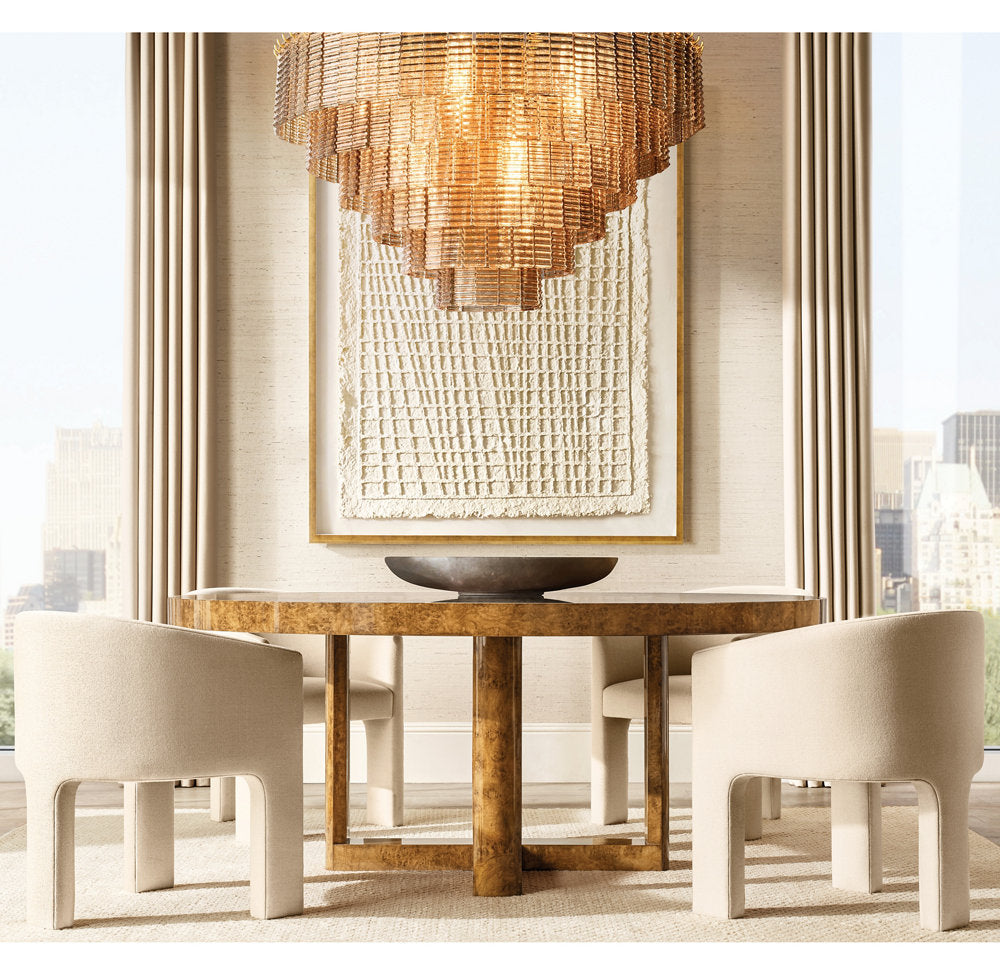 Monumental Textured Smoke Glass Chandelier