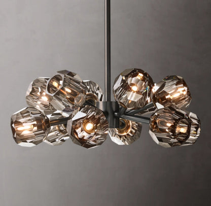 Nocturne Faceted Smoke Crystal Chandelier
