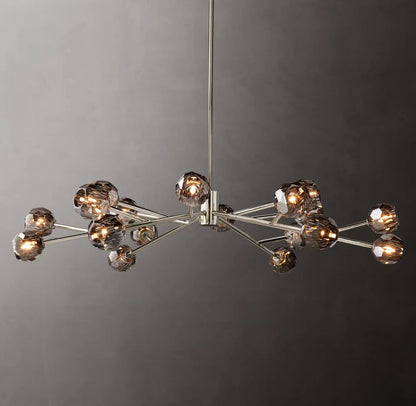 Obsidian Facet Crystal Ring Chandelier