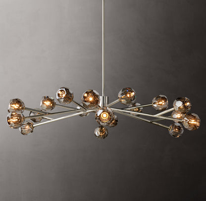Obsidian Facet Crystal Ring Chandelier