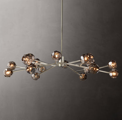 Obsidian Facet Crystal Ring Chandelier