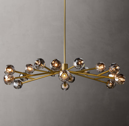 Obsidian Facet Crystal Ring Chandelier