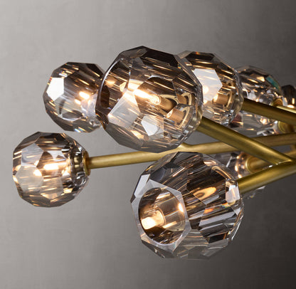 Obsidian Facet Crystal Ring Chandelier