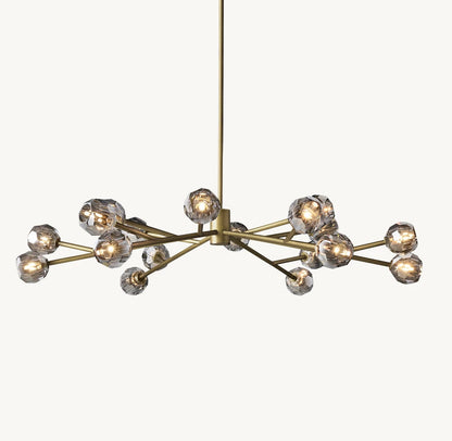 Obsidian Facet Crystal Ring Chandelier