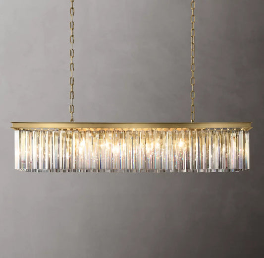 Optical Crystal Prism Island Chandelier