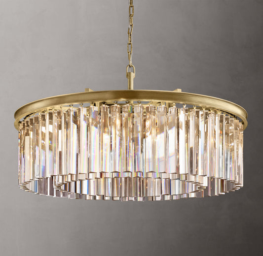 Optical Prism Drum Chandelier