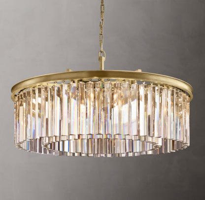 Optical Prism Drum Chandelier