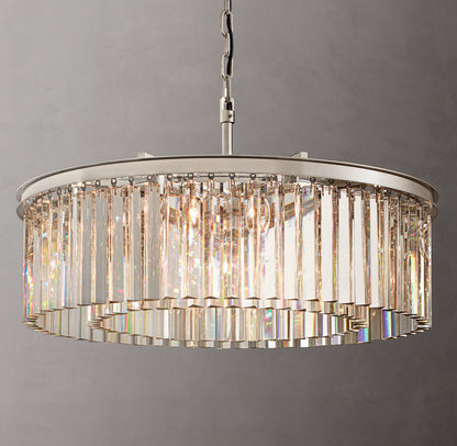 Optical Prism Drum Chandelier