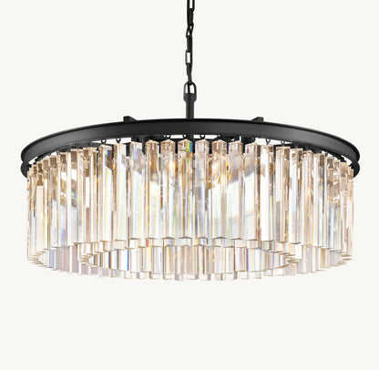 Optical Prism Drum Chandelier