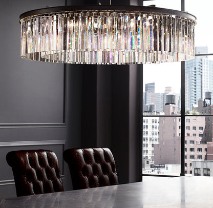 Optical Prism Drum Chandelier