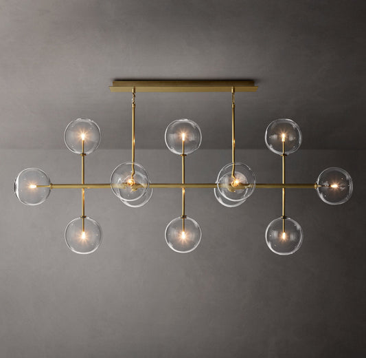 Orbital Borosilicate Globe Chandelier