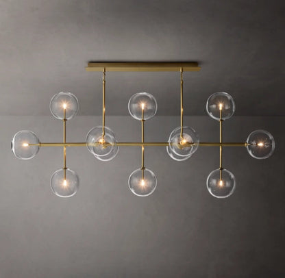 Orbital Borosilicate Globe Chandelier