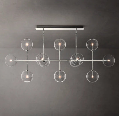 Orbital Borosilicate Globe Chandelier