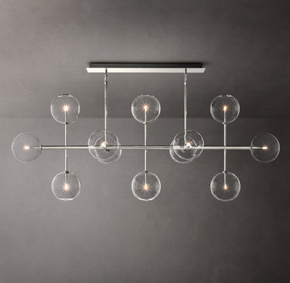 Orbital Borosilicate Globe Chandelier