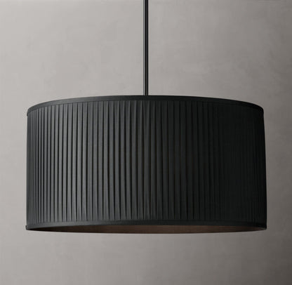Pleated Silk Drum Pendant