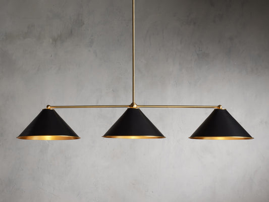 Polished Brass Cone Bar Chandelier