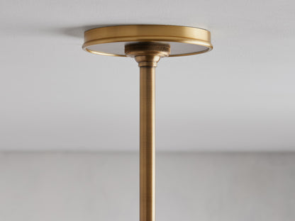 Polished Brass Cone Bar Chandelier
