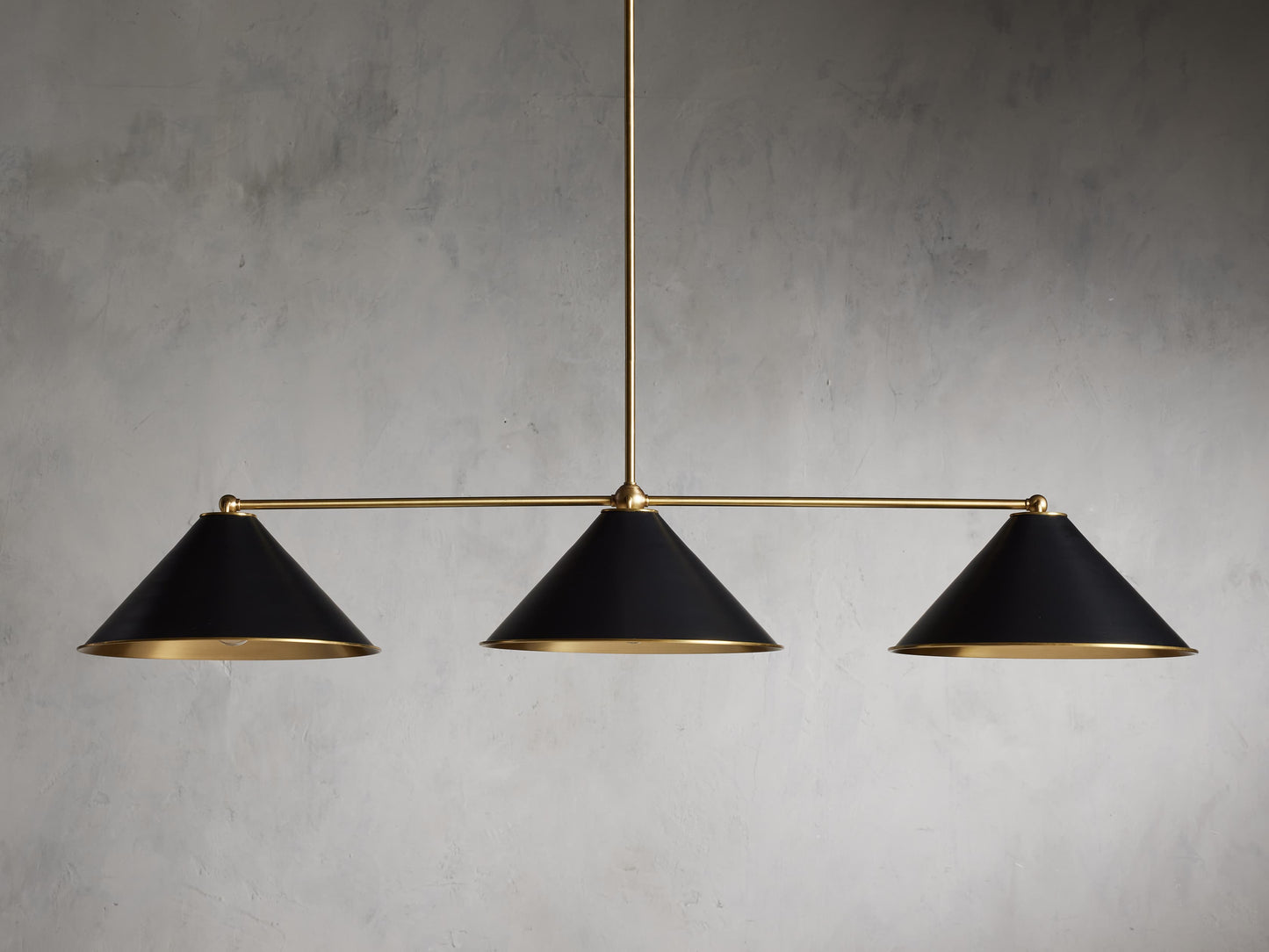 Polished Brass Cone Bar Chandelier