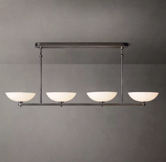 Porcelain Petal Beam Chandelier