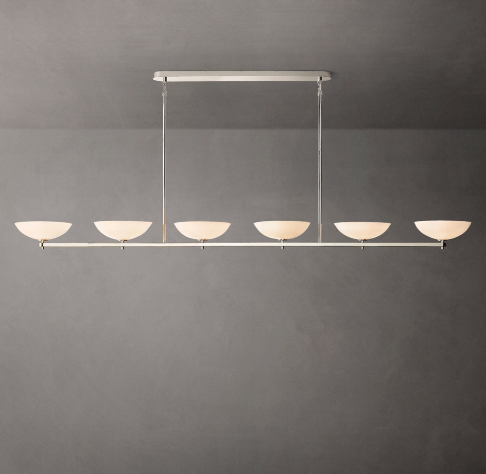 Porcelain Petal Linear LED Chandelier