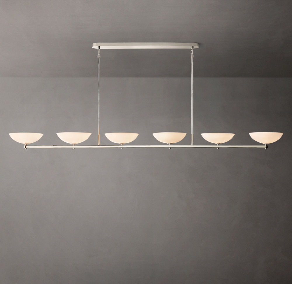 Porcelain Petal Linear LED Chandelier