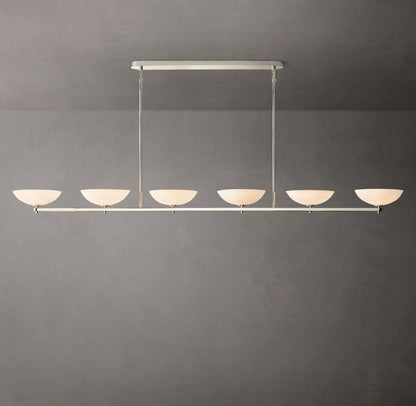 Porcelain Petal Linear LED Chandelier