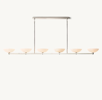 Porcelain Petal Linear LED Chandelier