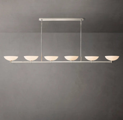 Porcelain Petal Linear LED Chandelier