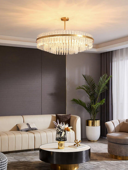 Radiant Crystal Rod Chandelier