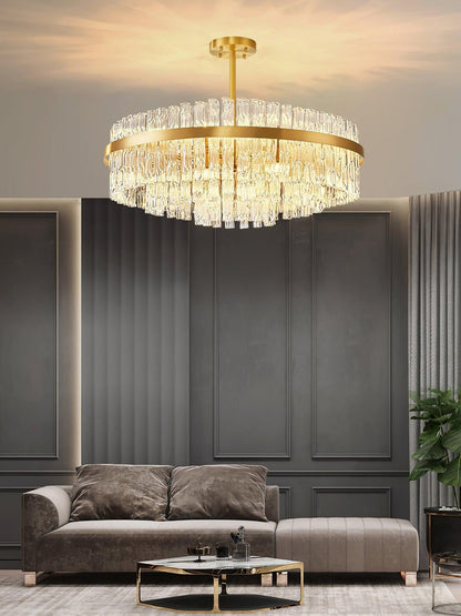 Radiant Crystal Rod Chandelier