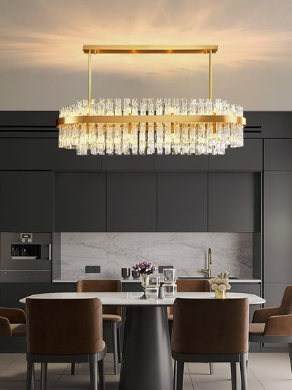 Radiant Crystal Rod Chandelier