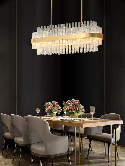 Radiant Crystal Rod Chandelier