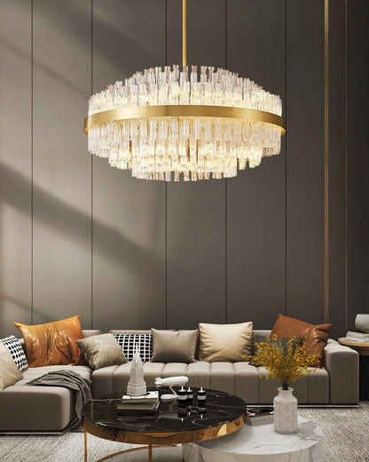 Radiant Crystal Rod Chandelier