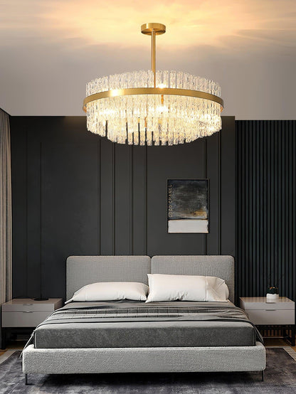 Radiant Crystal Rod Chandelier