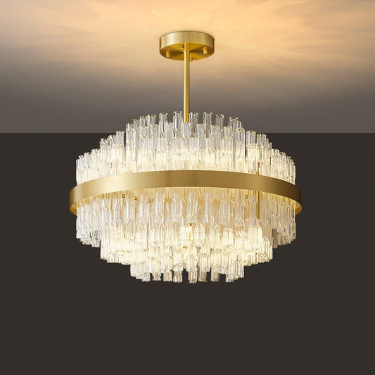 Radiant Crystal Rod Chandelier