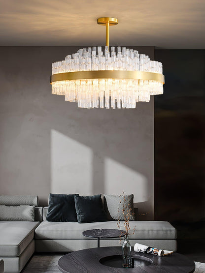 Radiant Crystal Rod Chandelier