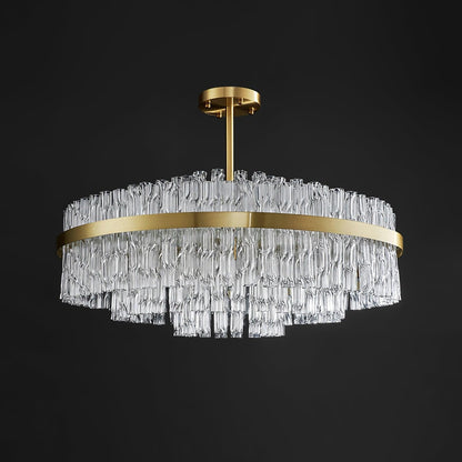 Radiant Crystal Rod Chandelier
