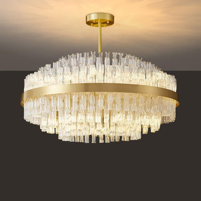 Radiant Crystal Rod Chandelier
