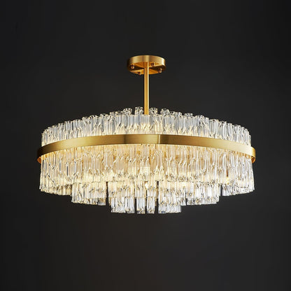 Radiant Crystal Rod Chandelier