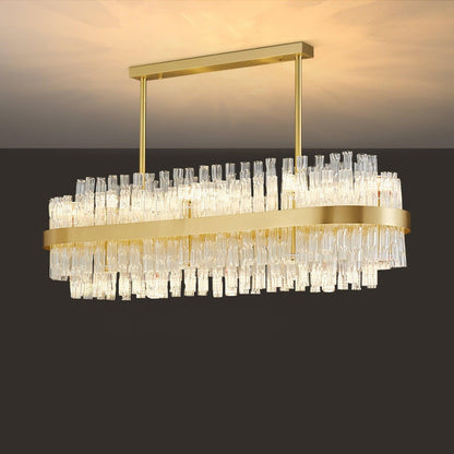 Radiant Crystal Rod Chandelier