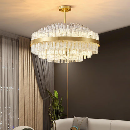 Radiant Crystal Rod Chandelier