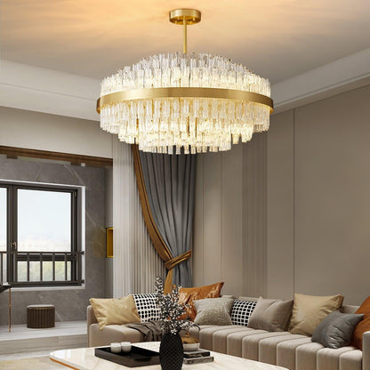 Radiant Crystal Rod Chandelier