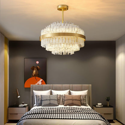 Radiant Crystal Rod Chandelier