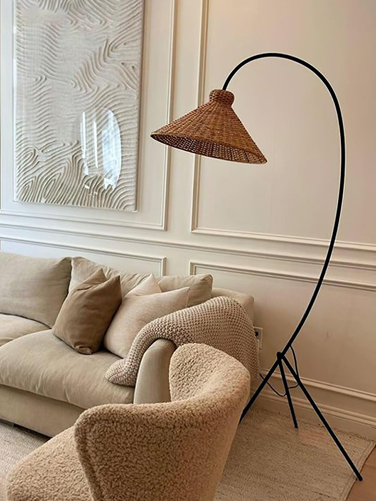 Ravena Woven Rattan Floor Lamp