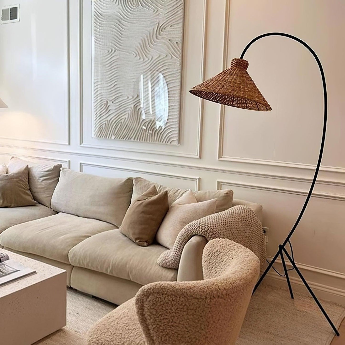Ravena Woven Rattan Floor Lamp