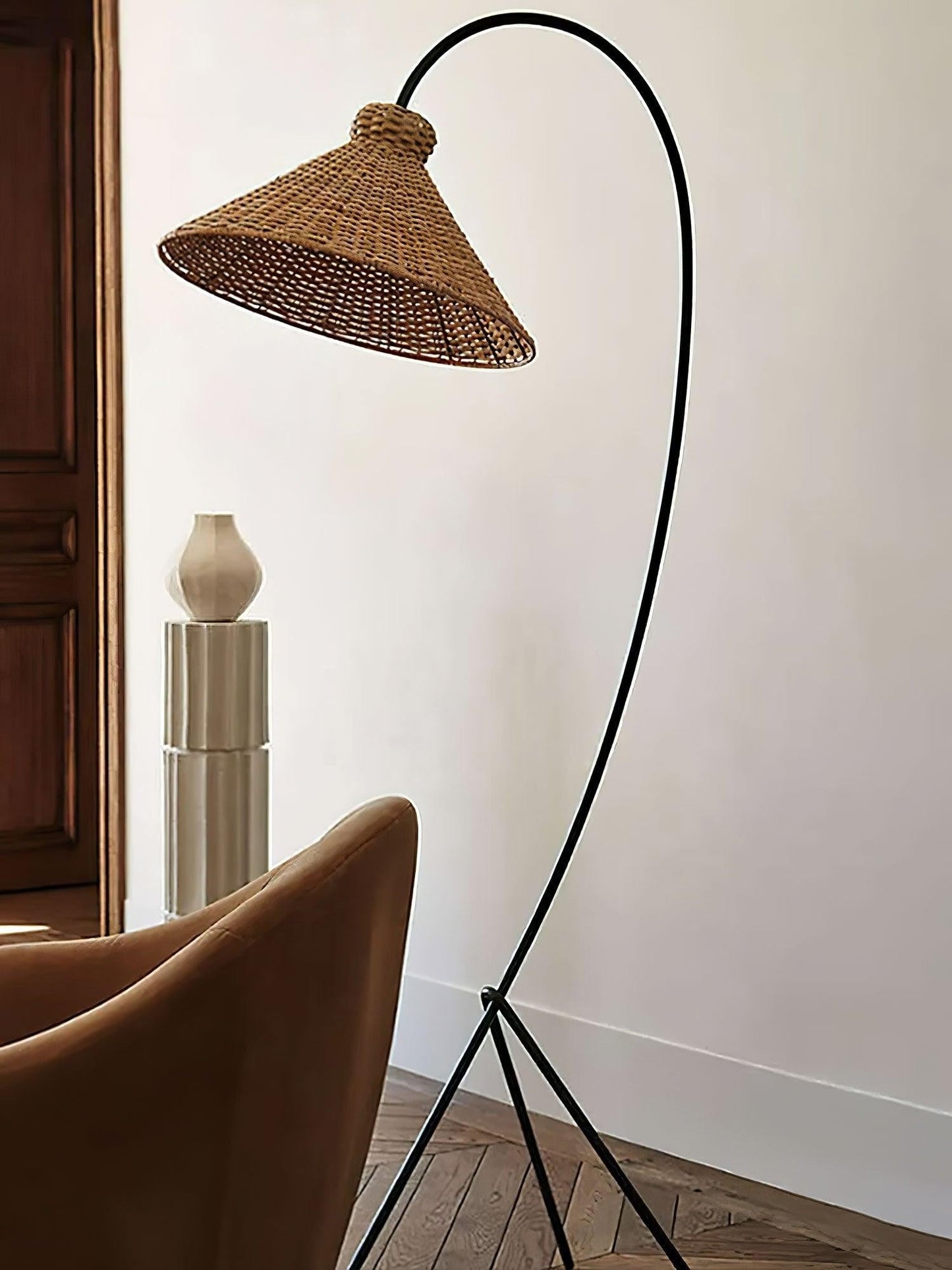 Ravena Woven Rattan Floor Lamp