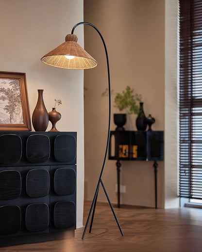 Ravena Woven Rattan Floor Lamp