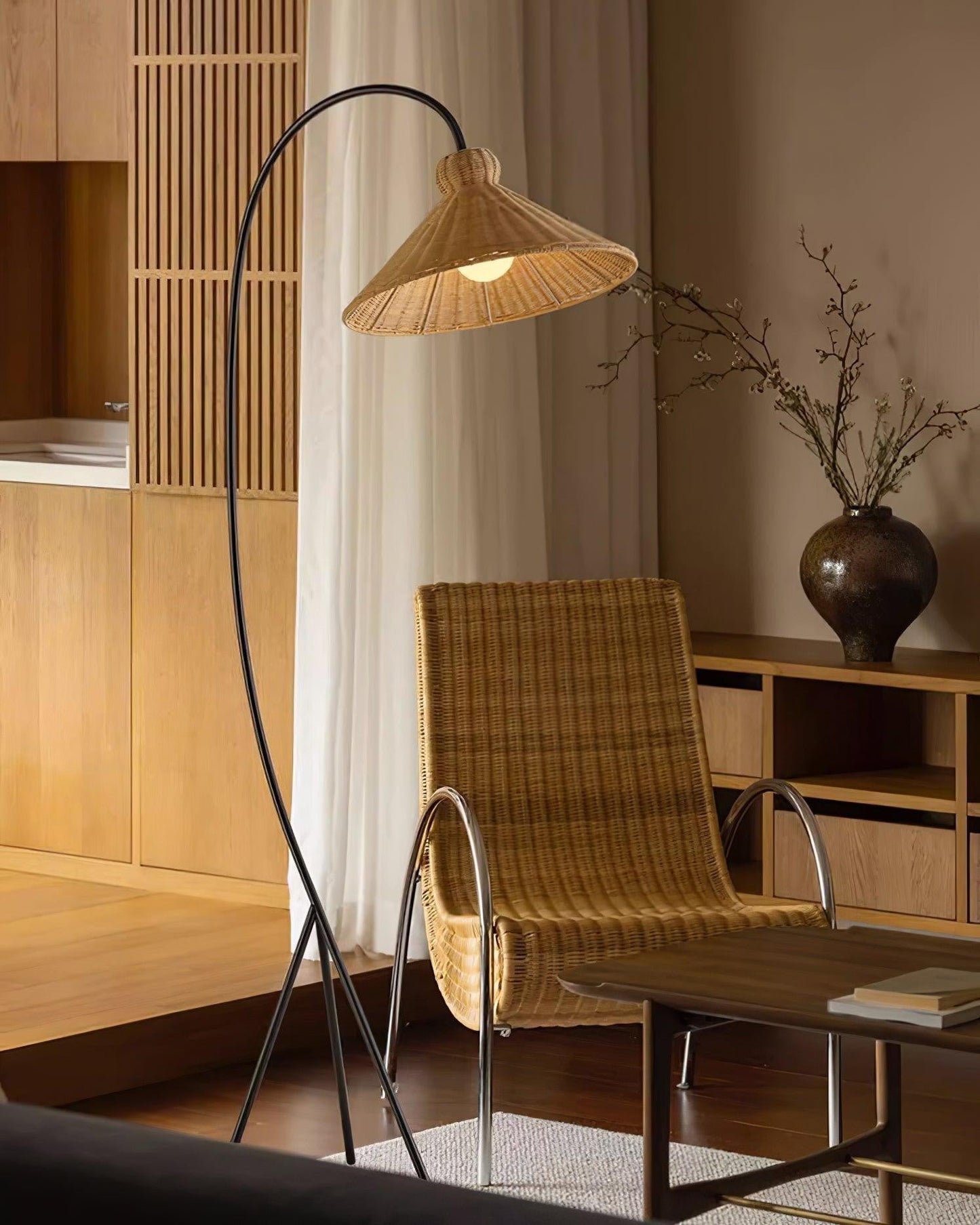 Ravena Woven Rattan Floor Lamp
